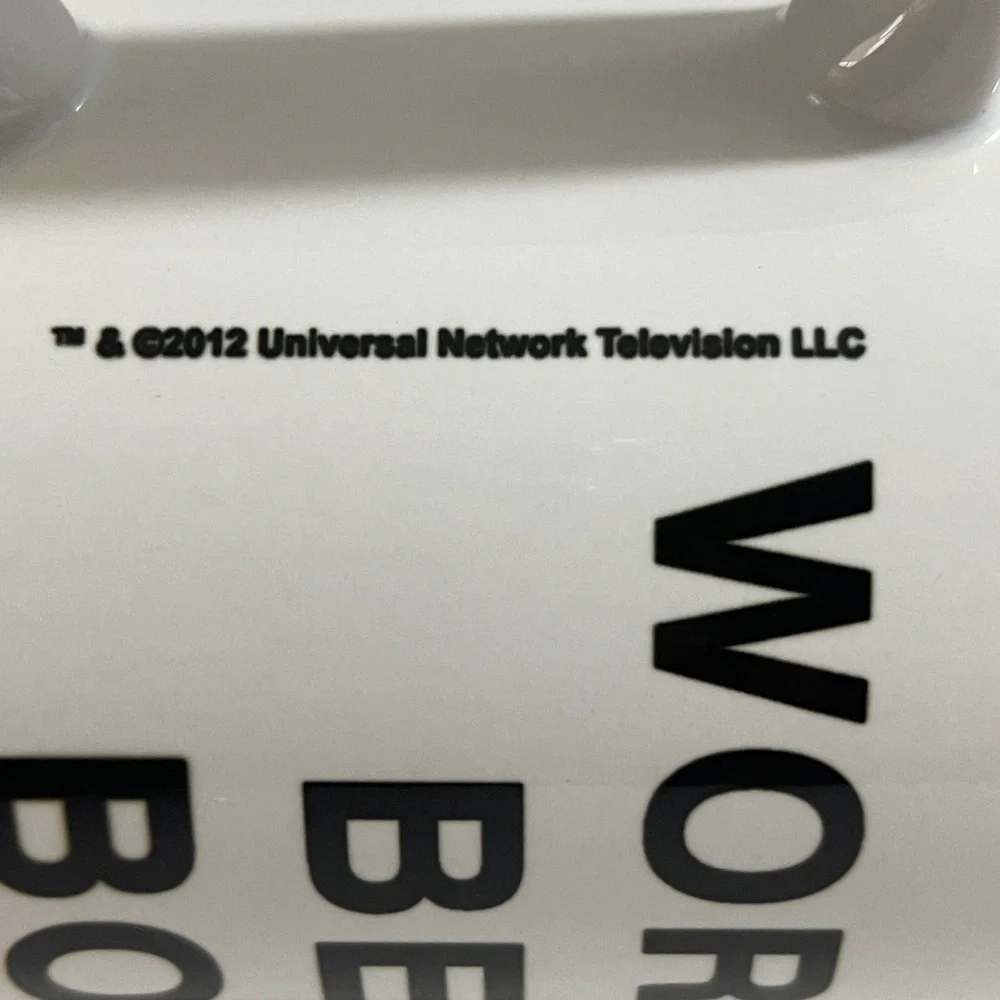 Dunder Mifflin The Office Worlds Best Boss Coffee Tea Cup Mug Black White 4.5 in
